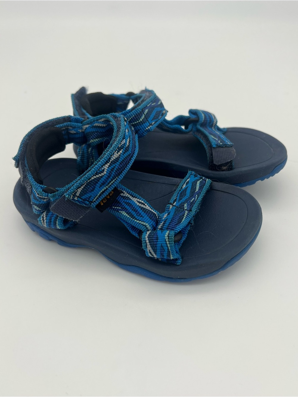 Teva toddler baby boys hiking sandals size 6 Blue Strappy Outdoor walking shoes